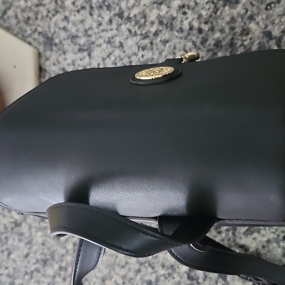 Anne Klein Off The Grid Black Faux Leather Backpack - Picture 14 of 16